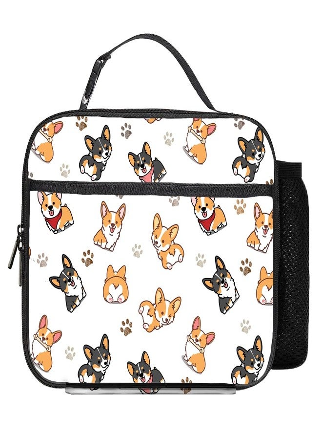 PasTard حقيبة غداء PasTard Corgi قابلة لإعادة الاستخدام، صندوق غداء معزول للكلاب، يحافظ على برودة الطعام، حقيبة غداء حرارية للنساء والرجال - Image 2